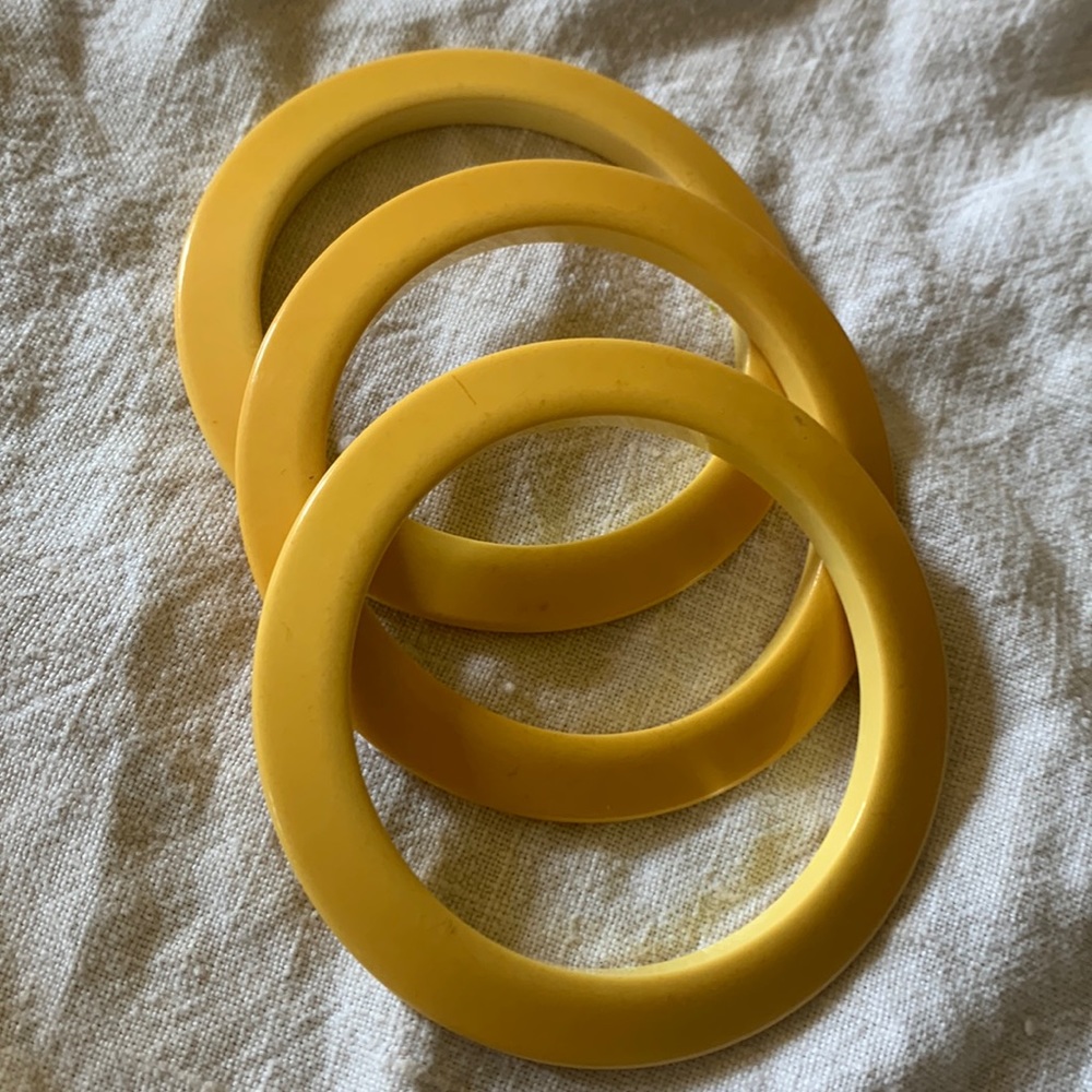 Three Mod Plastic Bangles - image 1